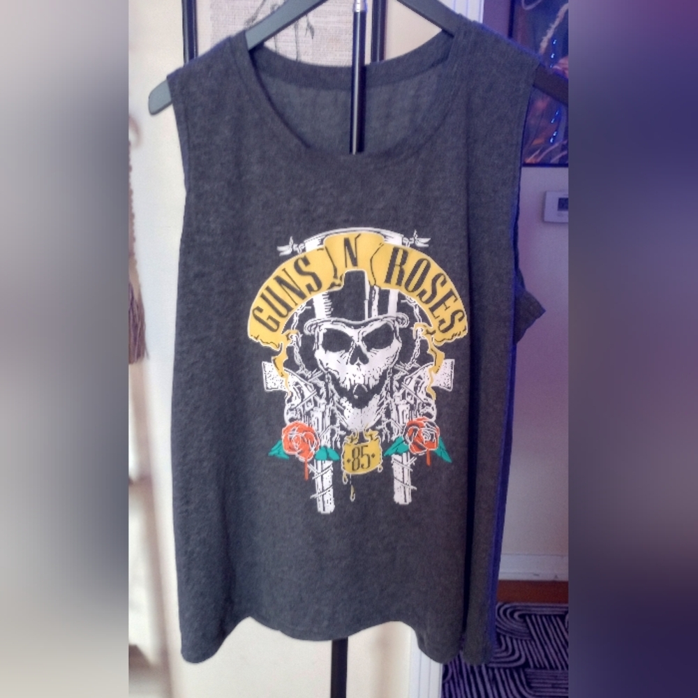 Guns N roses Gray Women's Tank Top